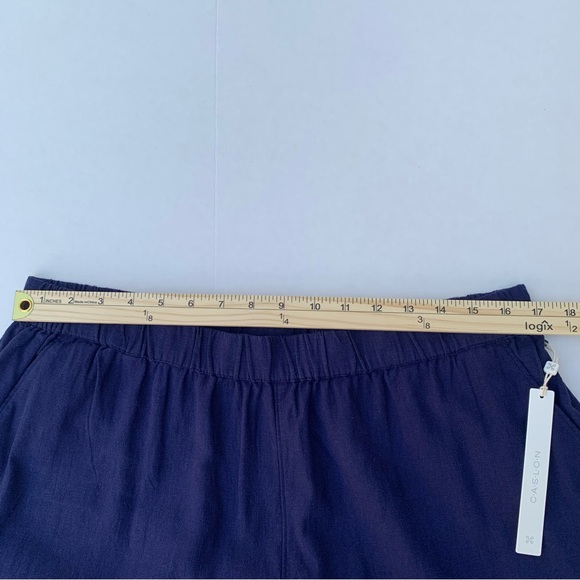 CASLON Women’s Line Blend Wide Leg Pull-On Pants Size Large Navy - Picture 8 of 14